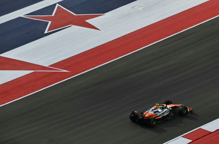 La McLaren du Britannique Lando Norris, le 18 octobre 2024 sur le circuit d'Austin, au Texas