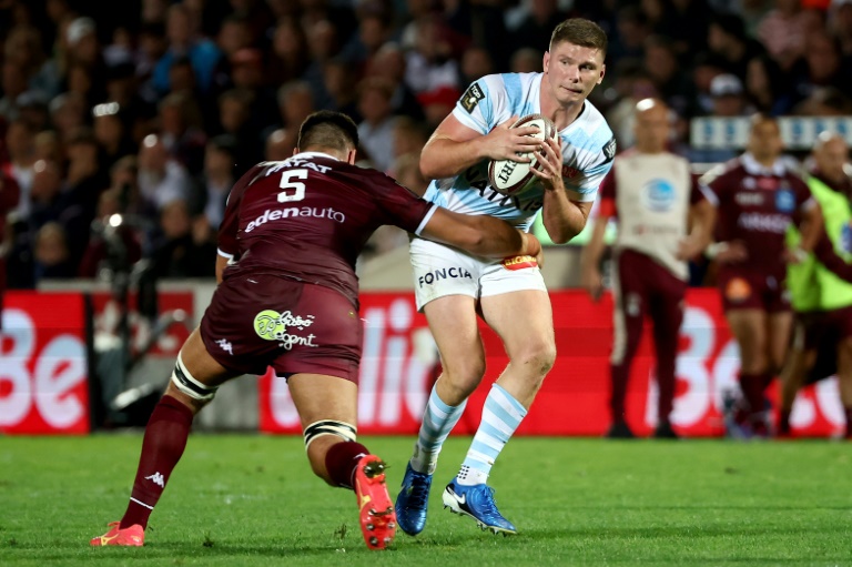 L'ouvreur anglais du Racing 92 Owen Farrell ici face à l'UBB, le 21 septembre 2024, à Bordeaux