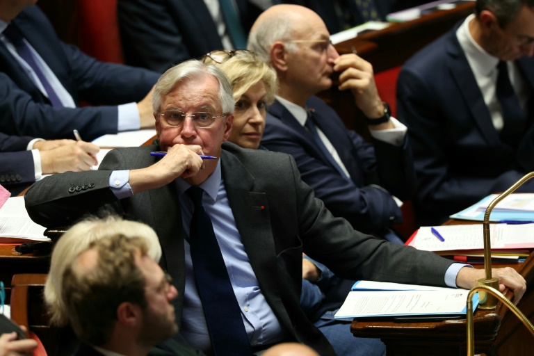 Le Premier ministre Michel Barnier l'Assemblée nationale à Paris le 22 octobre 2024