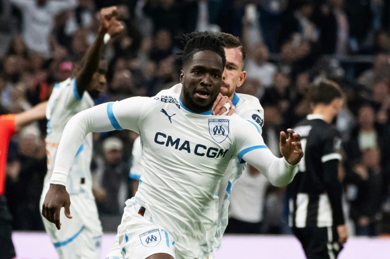 L'attaquant anglais de l'OM Jonathan Rowe, buteur contre Angers au Vélodrome, le 4 octobre 2024