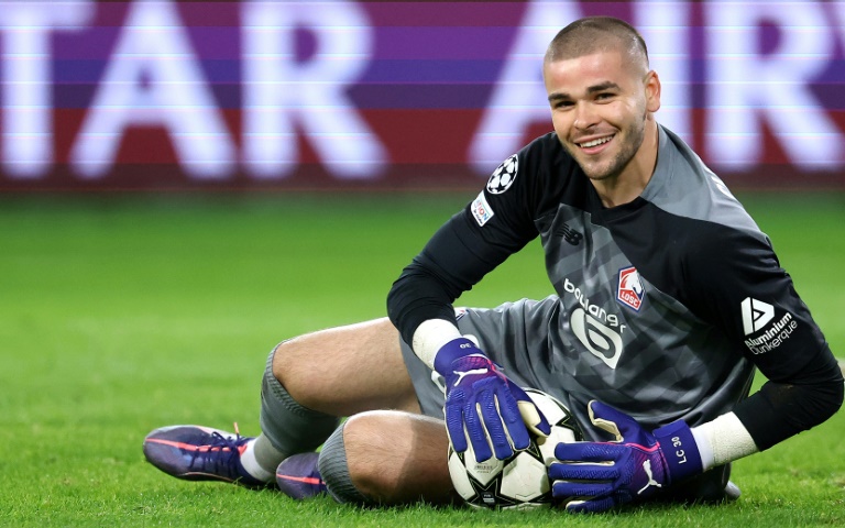 Le gardien français du Losc Lucas Chevalier, lors de la rencontre face au Real Madrid en Ligue des Champions au Stade Pierre-Mauroy, le 2 octobre 2024