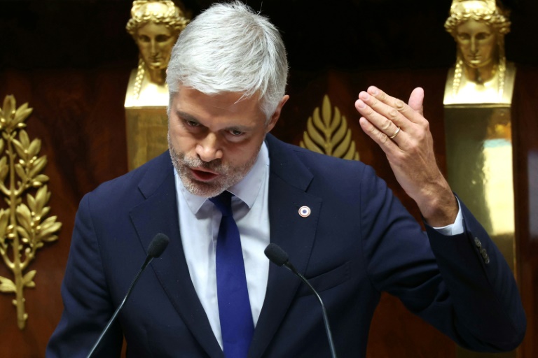 Le président de Droite Républicaine (ex-Les Républicains) Laurent Wauquiez le 8 octobre 2024 à l'Assemblée nationale à Paris