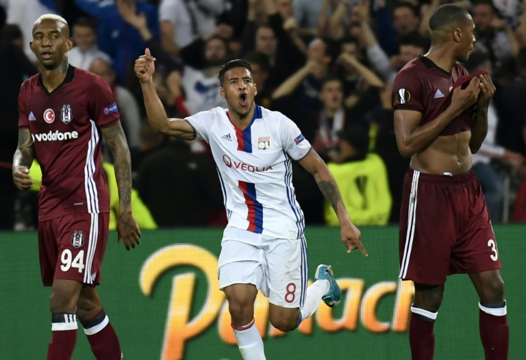 Corentin Tolisso buteur pour Lyon contre Besiktas, en Ligue Europa, le 13 avril 2017 à Décines-Charpieu