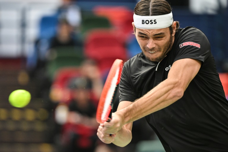 L'Américain Taylor Fritz lors de sa victoire contre le Belge David Goffin en quart de finale du Masters 1000 de Shanghai, le 11 octobre 2024