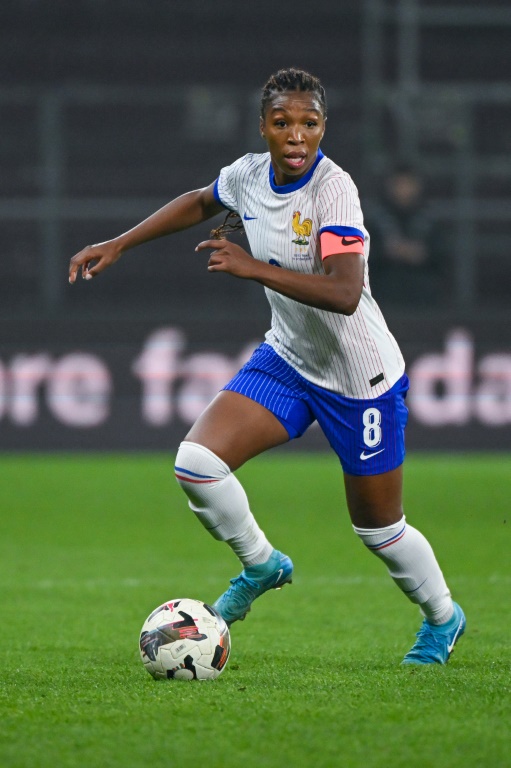 La milieu de terrain de l'équipe de France Grace Geyoro lors d'un match amical contre la Suisse à Genève, le 29 octobre 2024