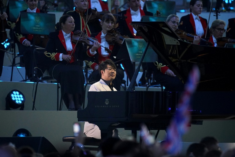 Le pianiste chinois Lang Lang au château de Windsor lors du concert du couronnement, le 7 mai 2023