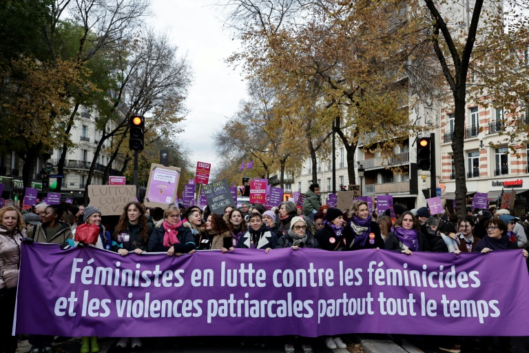 Manifestation à Paris contre les violences faites aux femmes le 23 novembre 2024