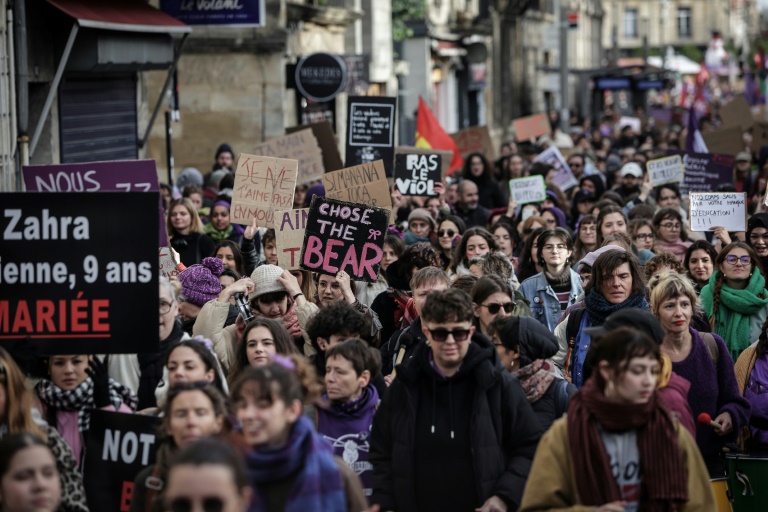 Manifestation contre les violences sexistes et sexuelles visant les femmes à Bordeaux, le 23 novembre 2024