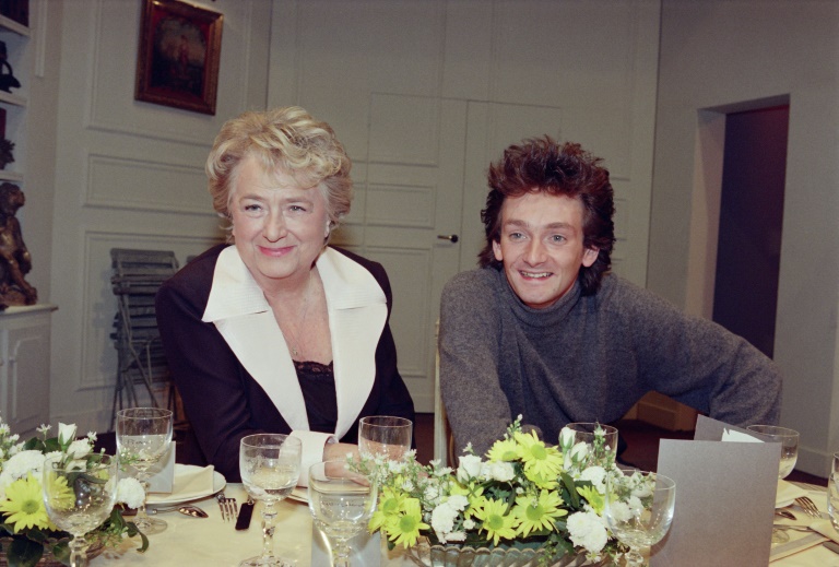 Jacqueline Maillan et Pierre Palmade à la Comédie des Champs Elysées, le 16 décembre 1991 à Paris