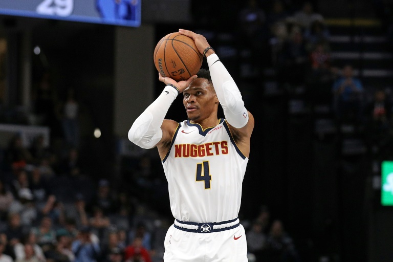 Russell Westbrook, le meneur des Denver Nuggets, contre les Memphis Grizzlies, à Memphis, le 19 novembre 2024