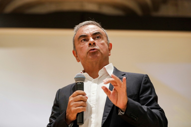 L'ancien patron de Renault-Nissan Carlos Ghosn le 29 septembre 2020 à Jounieh, au Liban