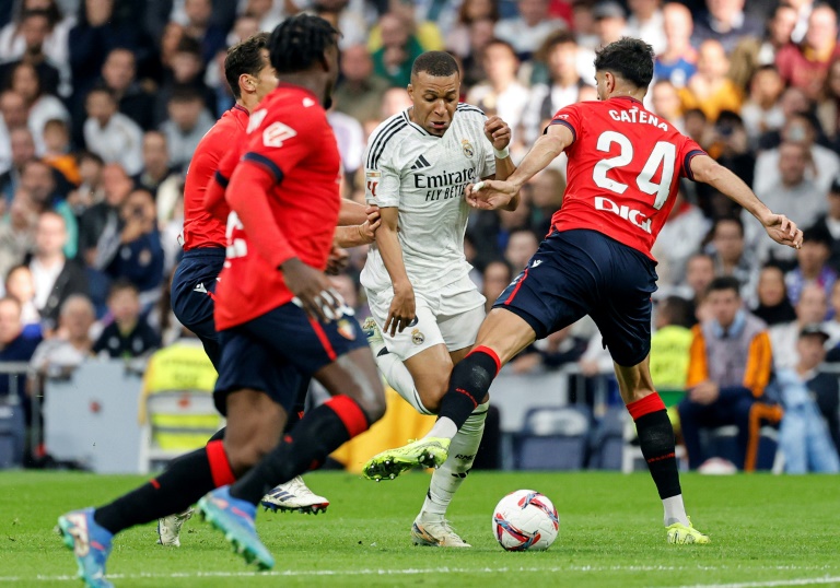 Kylian Mbappé avec le Real Madrid contre Osasuna en Liga, le 9 novembre 2024 à Madrid.