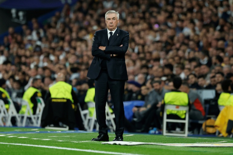 L'entraîneur du Real Madrid Carlo Ancelotti lors de la réception de l'AC Milan en C1, le 5 novembre 2024