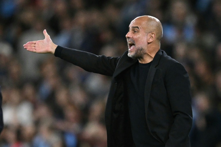 L'entraîneur espagnol Pep Guardiola, qui vient de prolonger de deux années supplémentaires son contrat avec Manchester City, le 18 septembre 2024 à Manchester