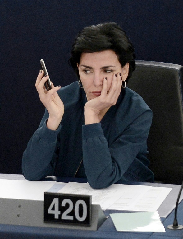 Rachida Dati, alors députée européenne, le 19 mai 2015 au Parlement européen à Strasbourg