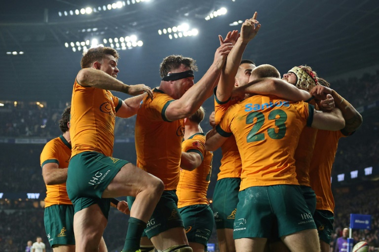 Les Australiens vainqueurs à Twickenham le 9 novembre 2024