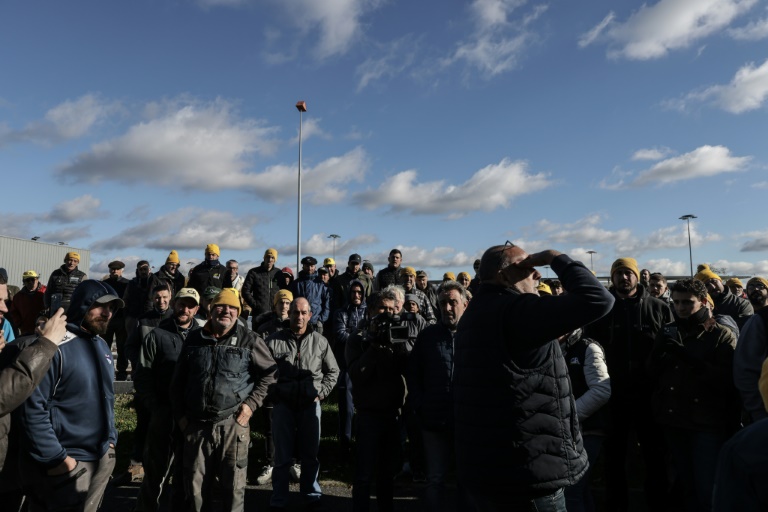 Des agriculteurs de la Coordination paysanne manifestent à Agen, le 22 novembre 2024