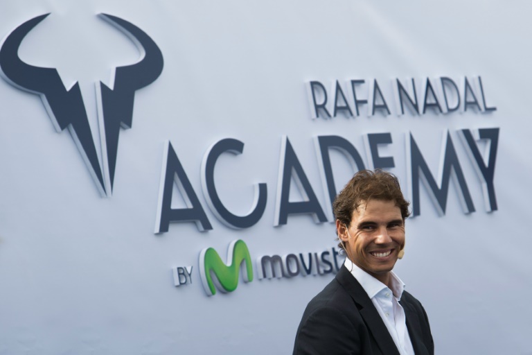 Le joueur de tennis espagnol Rafael Nadal lors de l'inauguration de l'académie qui porte son nom à Manacor, le 19 octobre 2016.