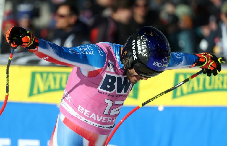 Cyprien Sarrazin lors du super-G de Beaver Creek, aux États-Unis, le 7 décembre 2024