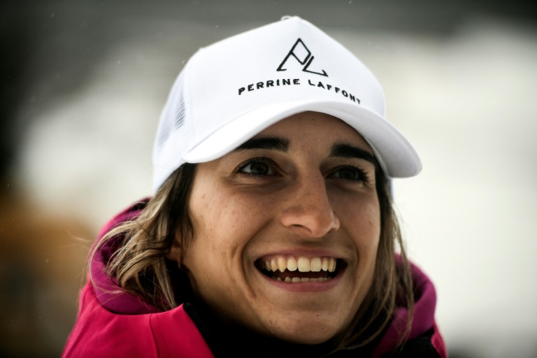 Perrine Laffont dans la station de ski des Monts d'Olmes, à Montferrier, le 11 mars 2023