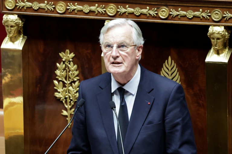 Le Premier ministre Michel Barnier à l'Assemblée nationale à Paris le 2 décembre 2024