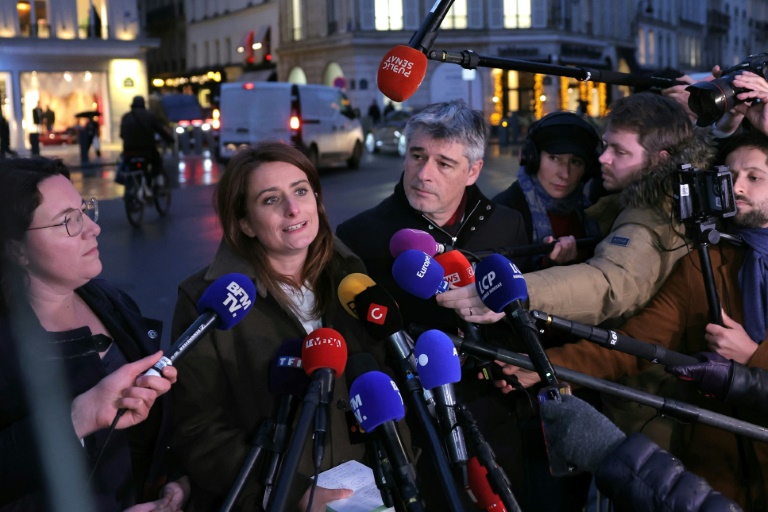 Marine Tondelier à la sortie de l'Elysée le 10 décembre 2024 à Parisuser