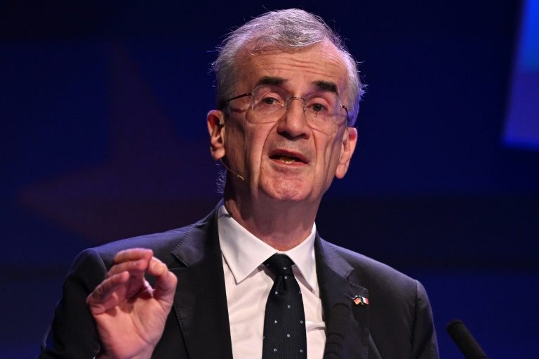 Le gouverneur de la Banque de France François Villeroy de Galhau à Francfort en Allemagne, le 22 novembre 2024