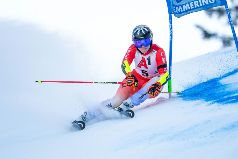 La Suissesse Lara Gut-Behrami lors de la première manche du géant de Semmering, en Autriche, le 28 décembre 2024