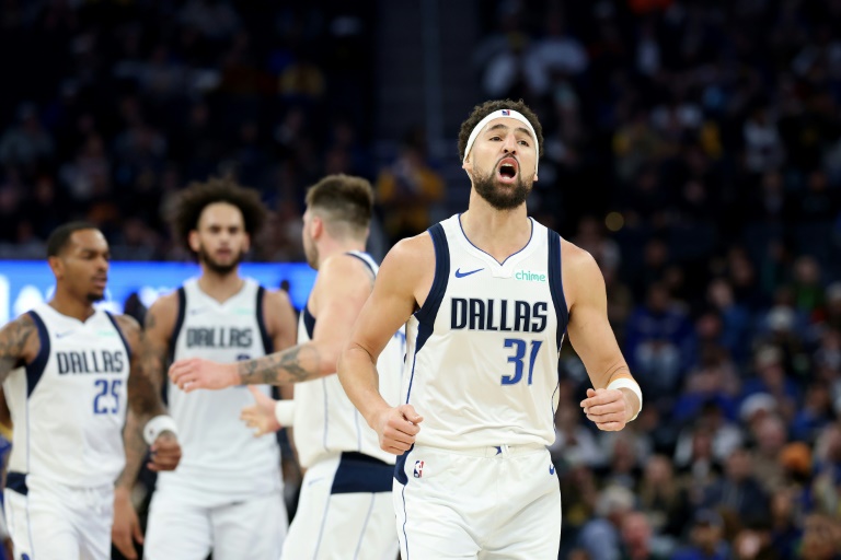 Klay Thompson (#31) lors du match de saison régulière des Dallas Mavericks contre les Golden State Warriors, le 15 décembre 2024 à San Francisco