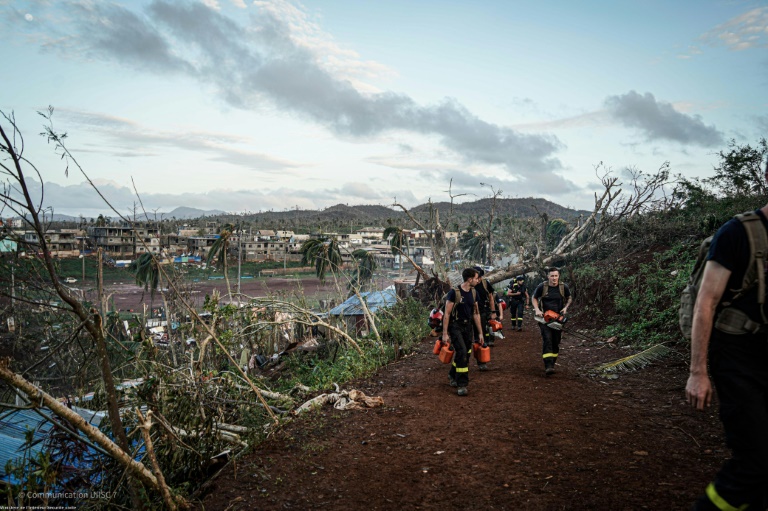 Une photo de Mayotte, le 17 décembre 2024, transmise par la Sécurité civile