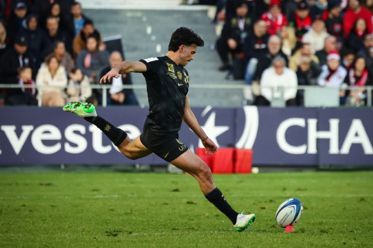 Le flanker du RC Toulon Marius Domon lors d'un match de Champions Cup contre les Glasgow Warriors à Mayol, le 15 décembre 2024