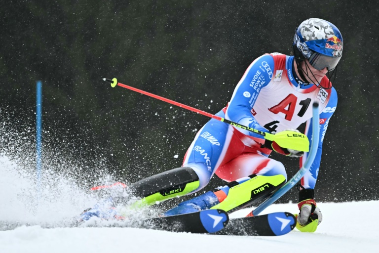 Clément Noël lors du slalom de Kitzbühel, le 26 janvier 2025