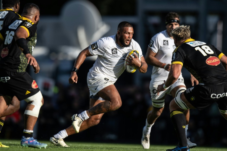 Lewis Ludlam lors du match de Top 14 de Toulon à La Rochelle, le 8 septembre 2024