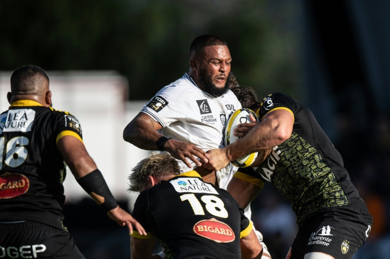 Lewis Ludlam lors du match de Top 14 de Toulon à La Rochelle, le 8 septembre 2024