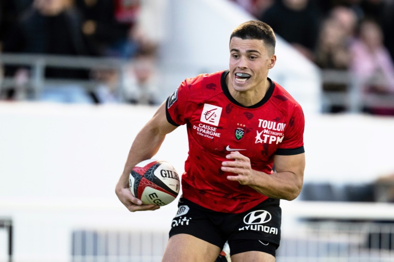 L'ailier de Toulon, Gaël Drean, appelé pour la première fois chez les Bleus, ici lors du match de Top 14 à domicile contre Pau, le 21 décembre 2024