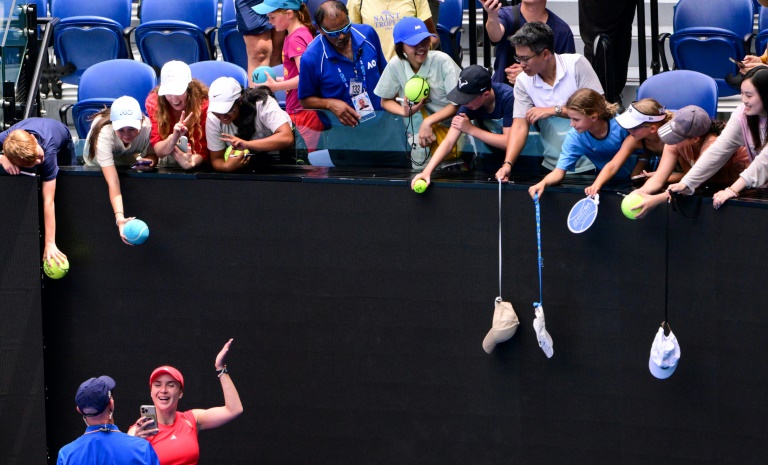 L'Ukrainienne Elina Svitolina, lors de l'Open d'Australie à Melbourne le 20 janvier 2025.