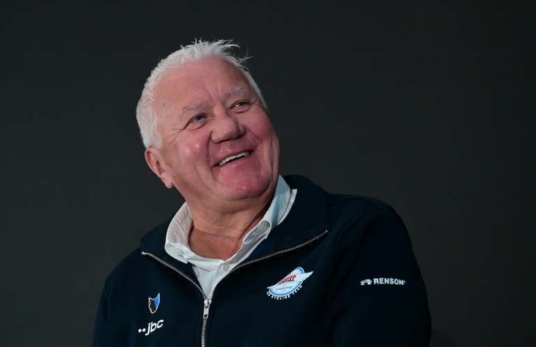 Le fondateur et ancien patron de la Soudal Quick-Step Patrick Lefevere lors de la présentation de l'équipe, à Calpe, en Espagne, le 9 janvier 2025