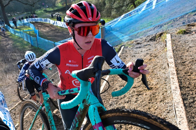 Amandine Fouquenet championne de France de cyclo-cross  à Pontchâteau, le 12 janvier 2025