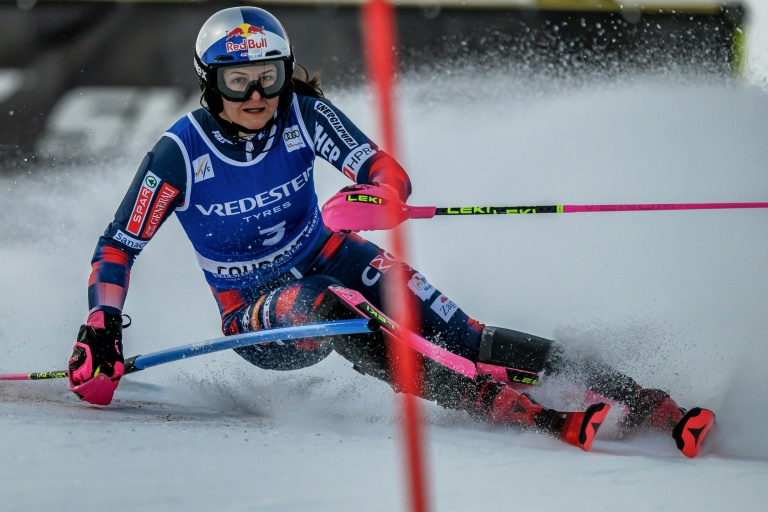 La jeune Croate Zrinca Ljutic lors du slalom de Courchevel, le 30 janvier 2025