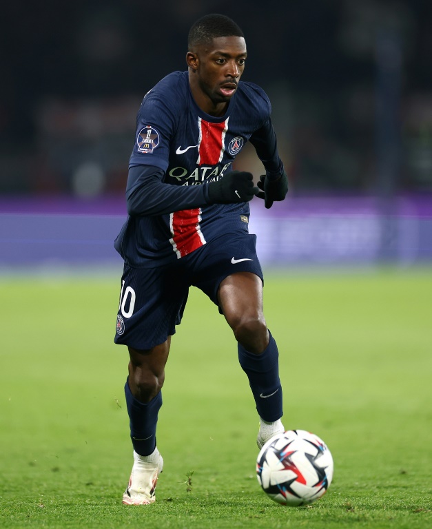 Ousmane Dembele lors du match du PSG contre Saint-Etienne en L1, le 12 janvier 2025 à Paris