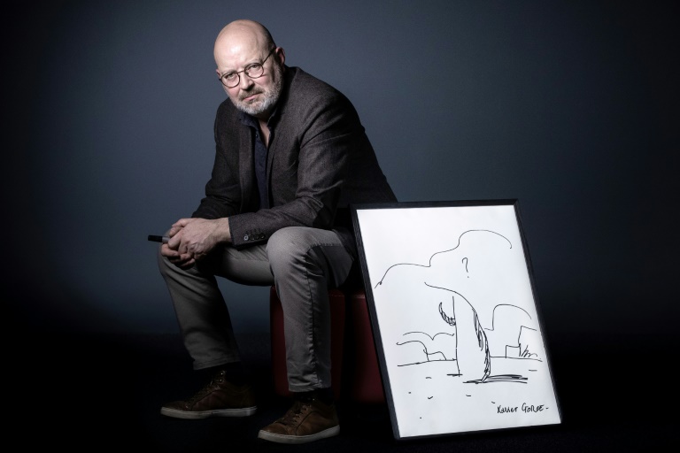 le dessinateur de presse Xavier Gorce, le 25 janvier 2021 à Paris