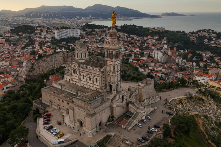 La basilique Notre-Dame de la Garde à Marseille, le 23 janvier 2025