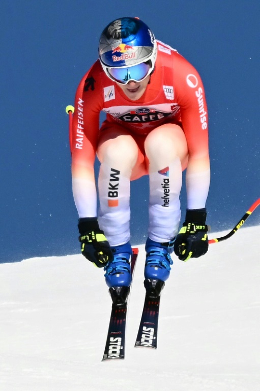 Le Suisse Marco Odermatt, vainqueur de la descente de Wengen, le 18 janvier 2025