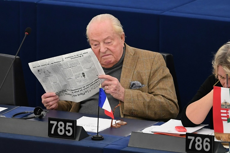 Jean-Marie Le Pen au parlement européen en mars 2018