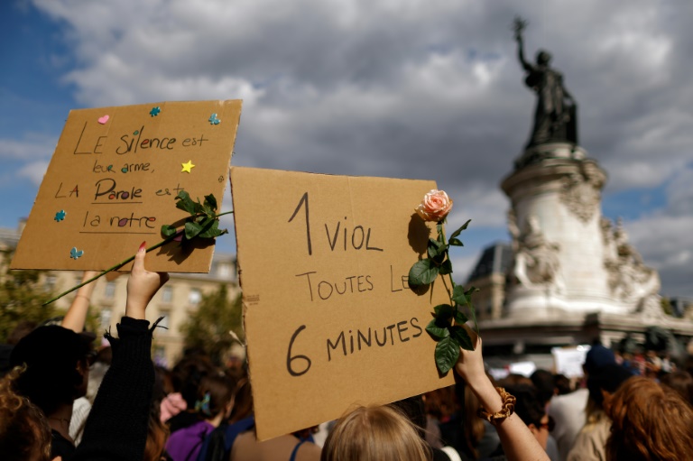 Manifestation en soutien à Gisèle Pelicot, le 14 septembre 2024