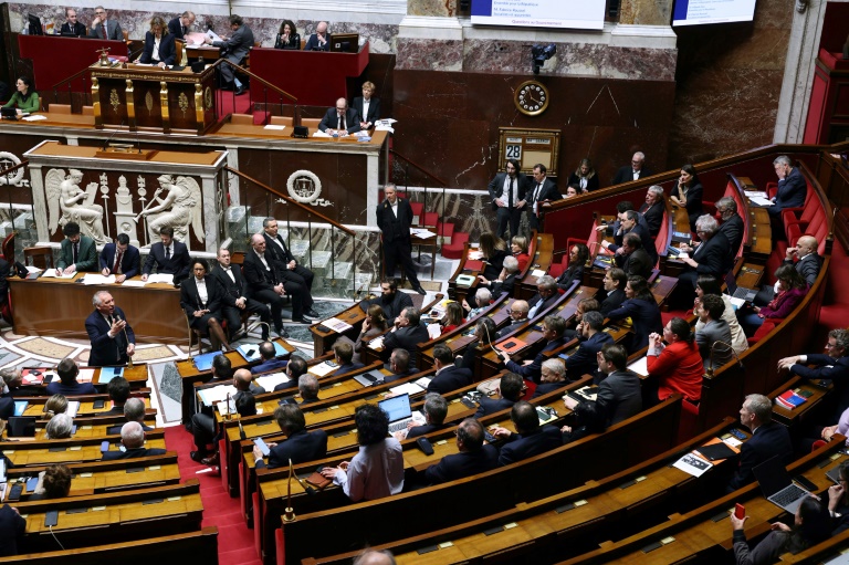 Le Premier ministre François Bayrou s'exprime le 28 janvier 2025 à l'Assemblée nationale à Paris