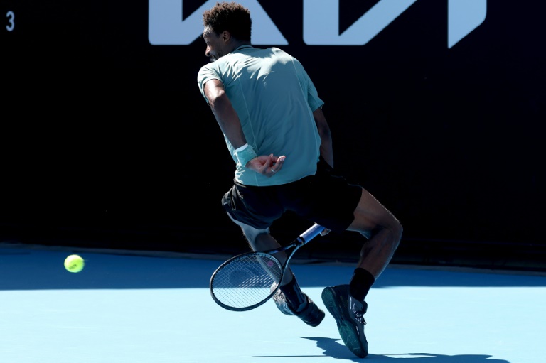 Gaël Monfils lors du 1er tour de l'Open d'Australie, le 14 janvier 2025 à Melbourne