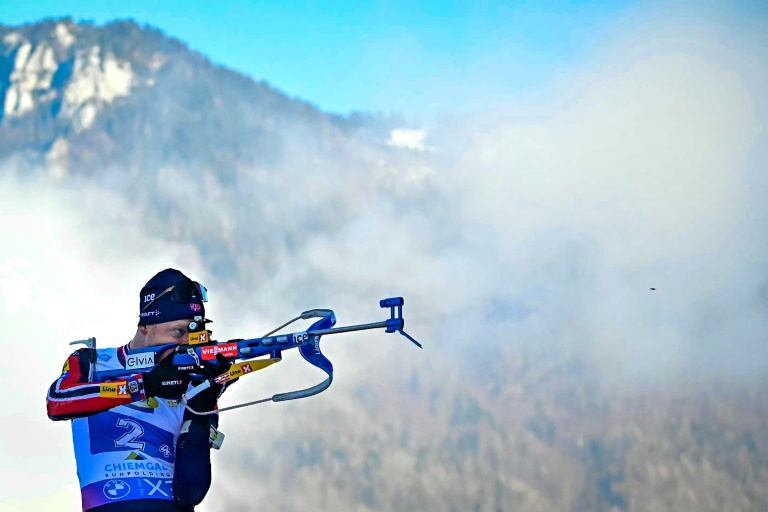 Johannes Boe lors de l'étape de Coupe du monde de biathlon à Ruhpolding (Allemagne), le 17 janvier 2025