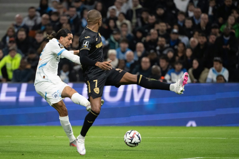 Bilal Nadir marque le but du 2-0 pour Marseille contre Le Havre en Ligue 1 le 5 janvier 2025 azu stade Vélodrome à Marseille