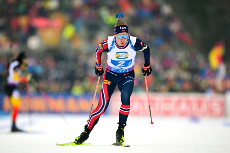 Johannes Boe lors du relais 4x7.5 km de Ruhpolding (Allemagne), le 17 janvier 2025